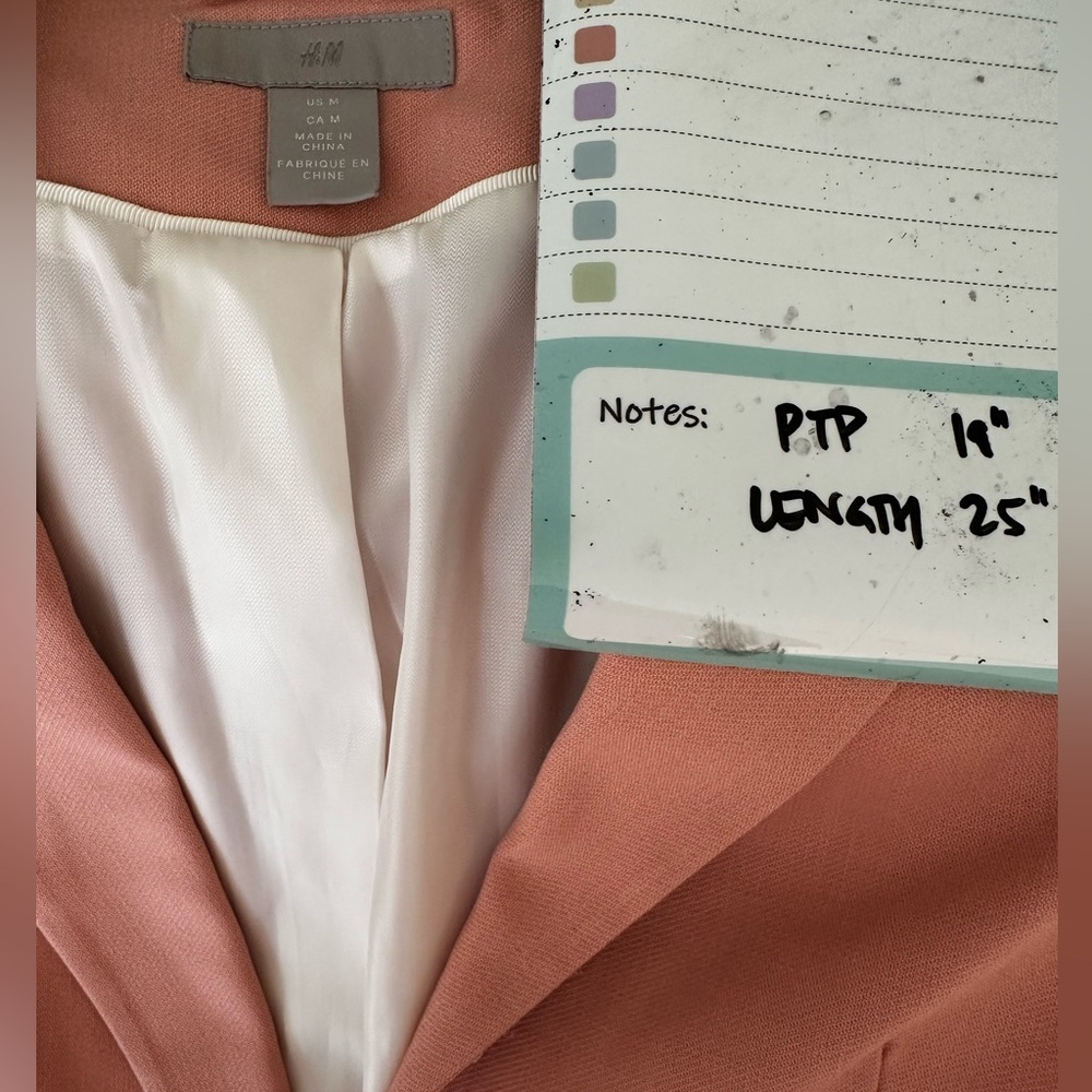 Zara Women's Blazer jacket in Warm Peach - Picture 5 of 15